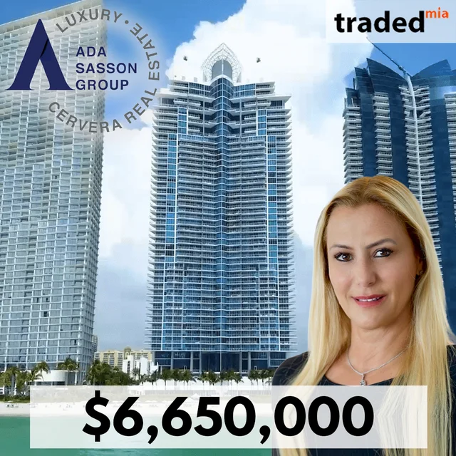 Ada Sasson Sells Condo In Sunny Isles Beach For $6.65M, Represented By Assaf Sasson - Cervera Real Estate