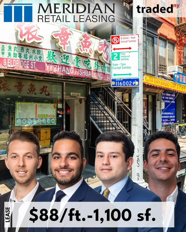 Treaty Holdings Leases Retail Space At 9 Eldridge Street In Chinatown For $88 Per Ft