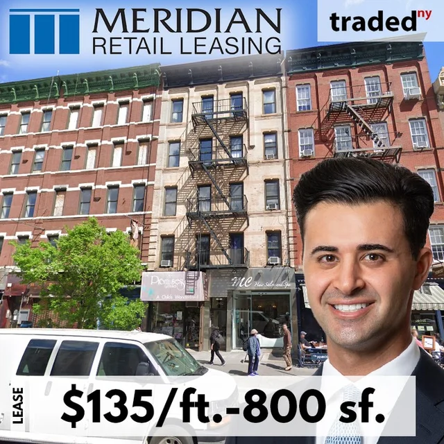 Meridian Retail Leasing Represents Lease Of Retail Space In Upper East Side For $108,000/year