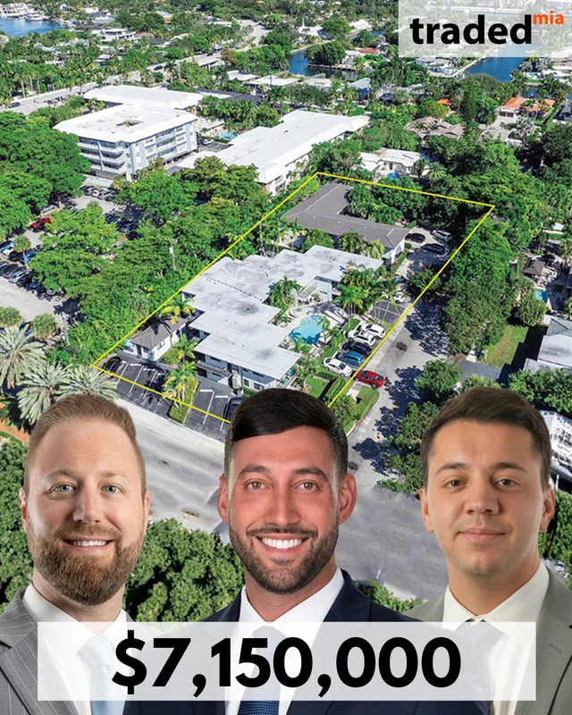 Dan Dratch, Ryan Wold & Alexander Gerdak Of Franklin Street Facilitate $7.15M Multifamily Sale In Fort Lauderdale