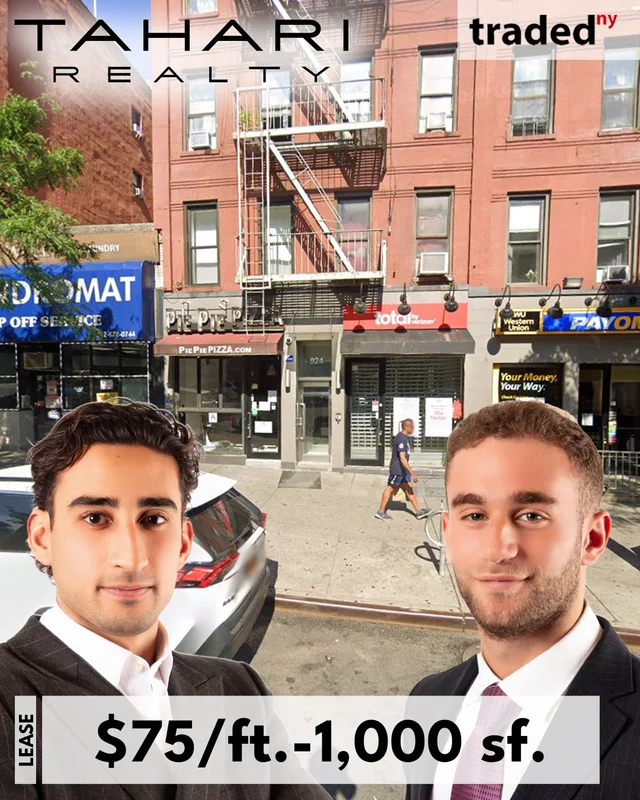 Salvador Zepeda Leases Retail Space To Pizza In Piazza At 924 Columbus Avenue For $75/ft
