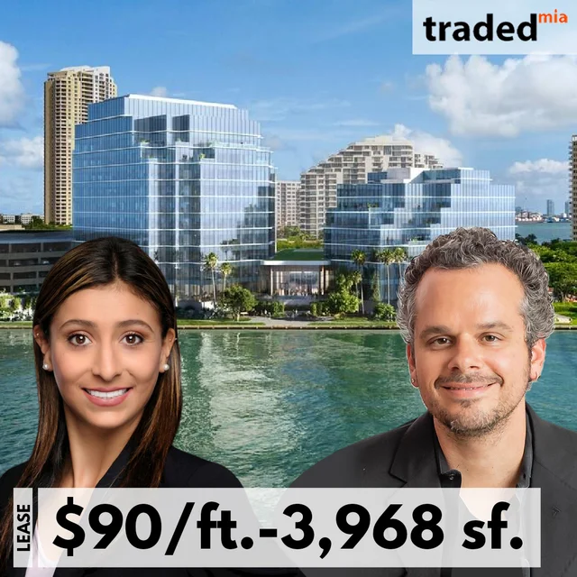 David Hunt Solomon & Jacqueline Oliva Of Berkshire Hathaway Lease Office Sapce At 601 Brickell Key Drive In Miami As Tenant Rep