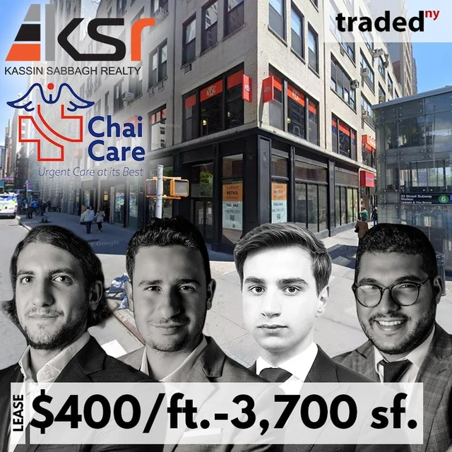 Chai Urgent Care Leases Retail Space At 303 Park Avenue South In Flatiron Market