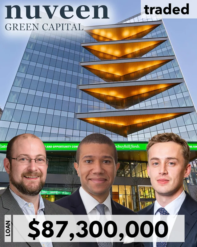 Brandywine Realty Trust Secures $87.3M Refinance Loan From Nuveen Green Capital For 3151 Market Street