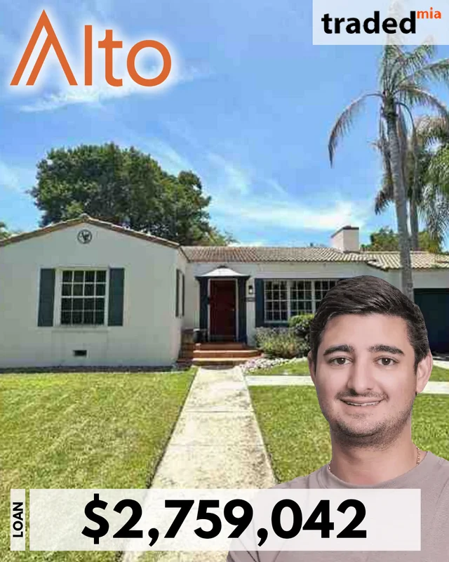 Daniel Benarroch Of Alto Capital Provides $2.76M Refinance Loan For Miami Single Family Home