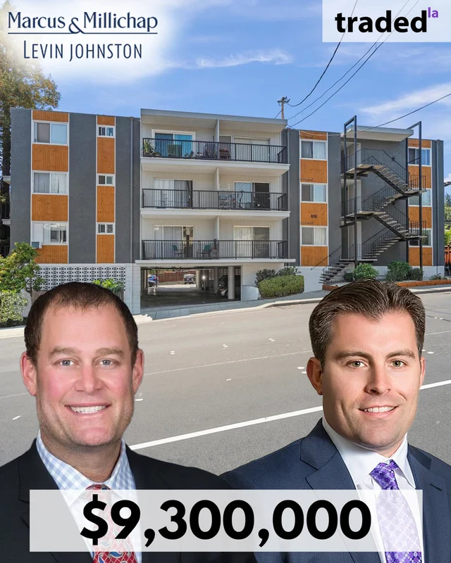Adam Levin & Robert Johnston Of Marcus & Millichap Sell Redwood City Multifamily For $9.3M