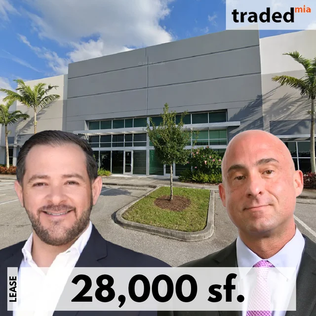 Brandon Careaga & Frank Telles Broker 28000 Square Foot Industrial Lease In West Palm Beach