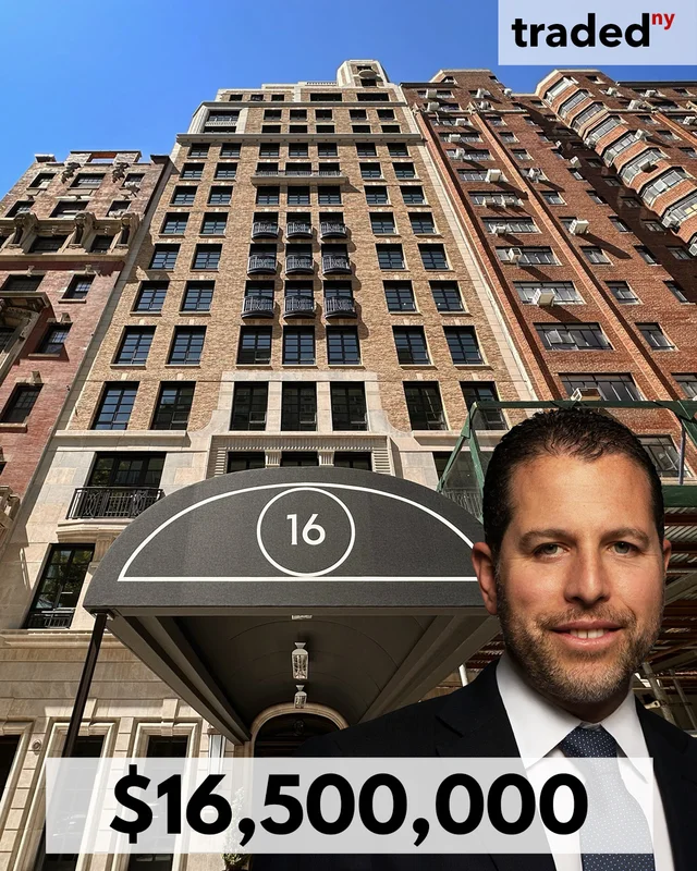 James Stephen Turner III Acquires Condo At 16 5th Avenue Manhattan From Josh Zegen For $16.5M
