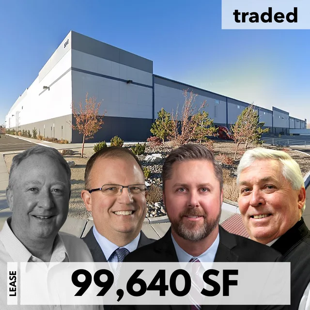 Smart Warehousing Renews 99,640 SF Lease In Reno With Tenant Rep John Sharpe, Landlord's Rep Eric Bennett