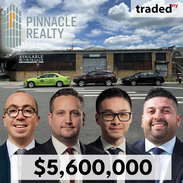 Pinnacle Realty Of New York Represents Buyers Paul Bralower Brendan Burke JianLi Zou In $5.6M Queens Industrial Sale
