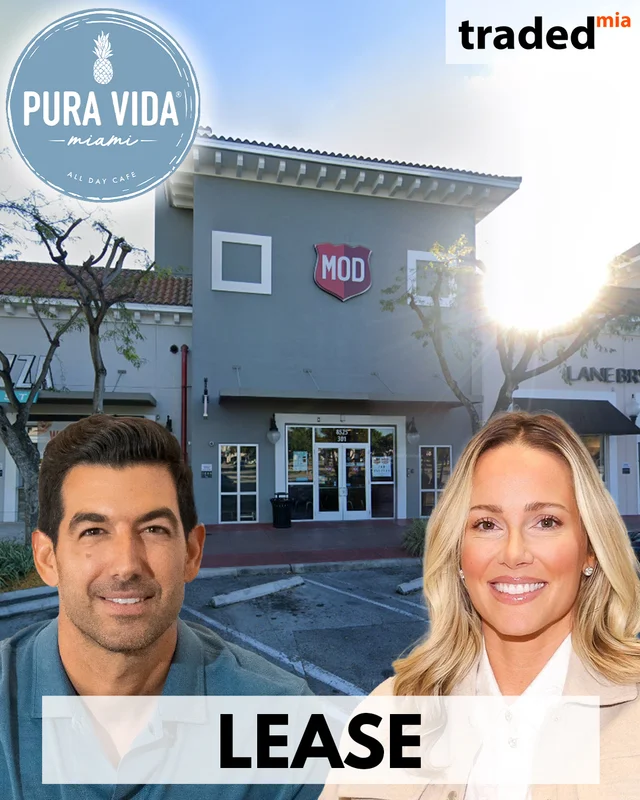 Omer Horev & Jennifer Horev Lease Retail Space At 8525 Mills Drive In Miami For Pura Vida