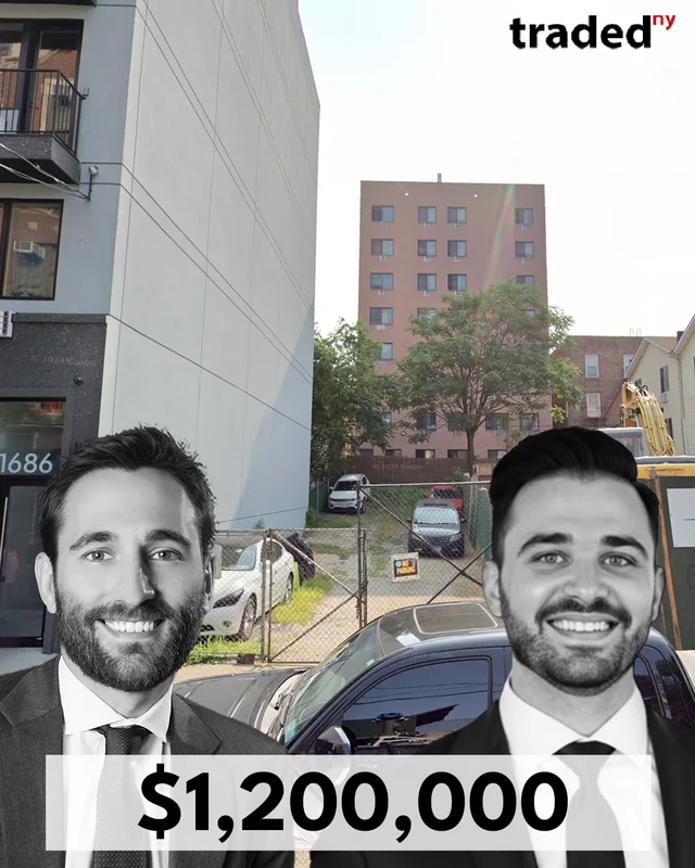 Ed Lekaj Purchases Development Site At 1684 Weeks Avenue In Bronx For $1.2M With Brokers Seth Glasser & Michael Fusco