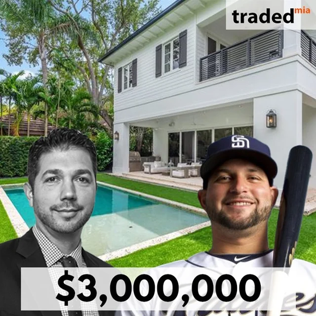 Yonder Alonso Sells Coral Gables SFR For $3M With Buyer's Rep Diana Gutierrez & Seller's Rep Jeffrey Miller