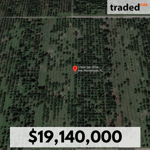Artemis Group Sells 330 Acres Of Land In Homestead For $19.14M