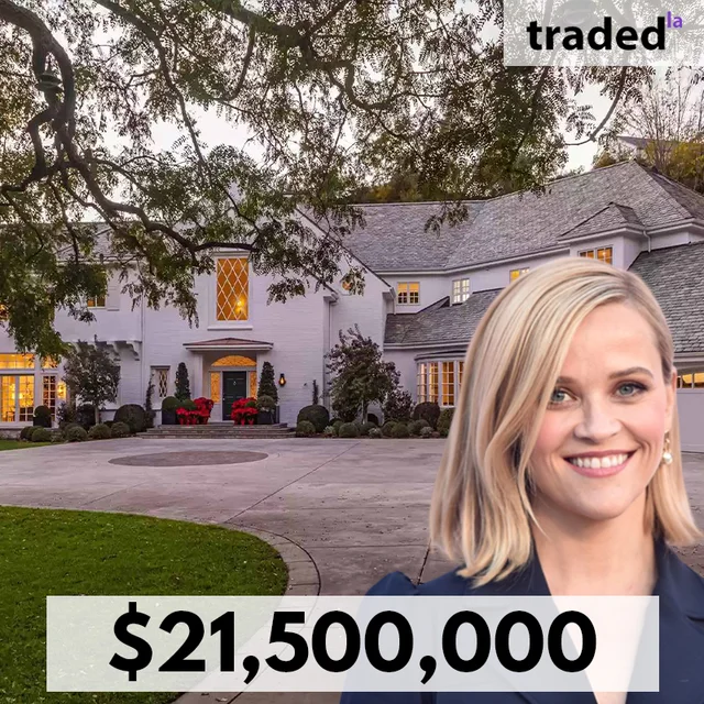 Reese Witherspoon Sells SFR In Brentwood For $21.5M With Broker Reps Graham J. Larson & Danny Brown
