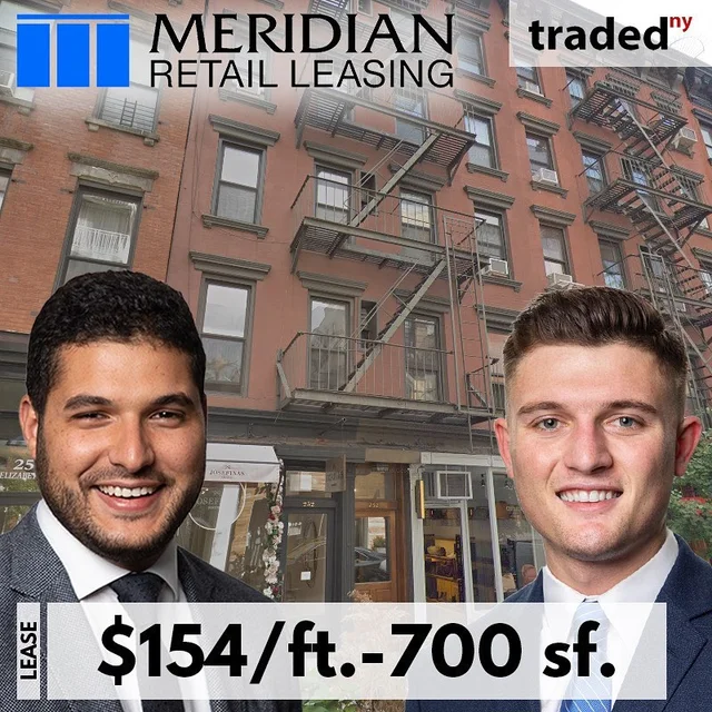 Abbode LLC Leases Retail Space At 252 Elizabeth Street In Nolita With Tenant's Representatives From Meridian Retail Leasing
