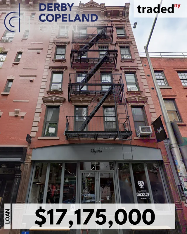 Derby Copeland Capital Closes $17.18M Acquisition Loan For Mixed-Use Property In SoHo