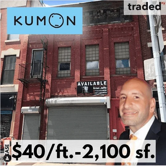 Brian Jaffe @Jaffe.Realty Represents Landlord Ed Katzen In Retail Lease Deal With Kumon North America At 12-17 Jackson Ave In LIC