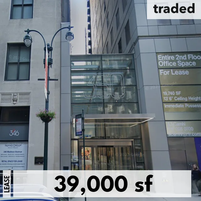 World Economic Forum USA Leases 39k SF Office At 350 Madison Ave, NY
