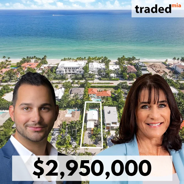 Jonathan Bigelman & Lydia Eskenazi Of One Sotheby's Int. Realty Close $2.95M Golden Beach Sale