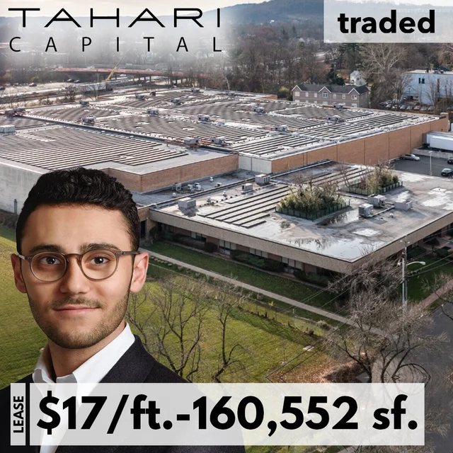 Jeremey Tahari's Tahari Capital Leases Industrial Property At 16 Bleeker Street In Millburn, NJ