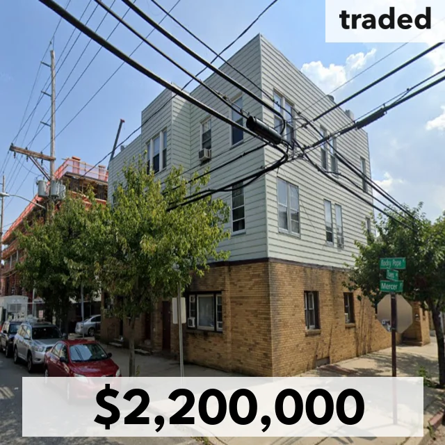 $2.2M MultiFamily Sale At 549 Mercer St, Jersey City, NJ