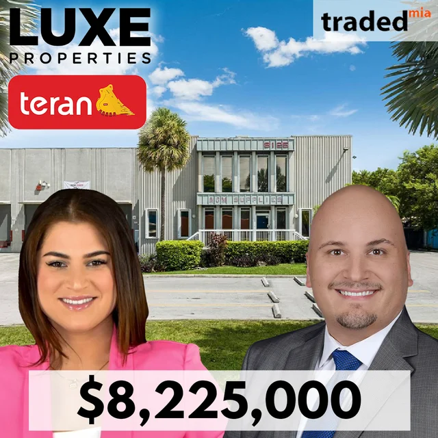 Teran Properties Fl Inc Acquires Industrial Asset In Miami For $8.225M With Brokers Brittney Monteagudo And Andres Marino