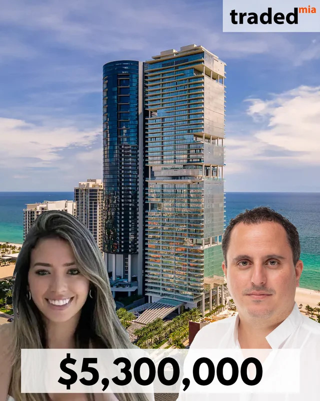 Tatiana Soffer & Yoni Dahan Of World Class Realty Represent Seller In $5.3 Million Sunny Isles Beach Condo Sale