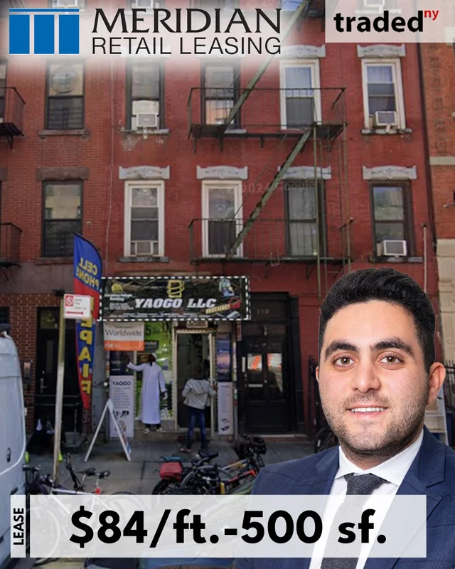 Kenneth Sternberg Leases Retail Space To Muna Center Of Manhattan At 330 East 106th Street