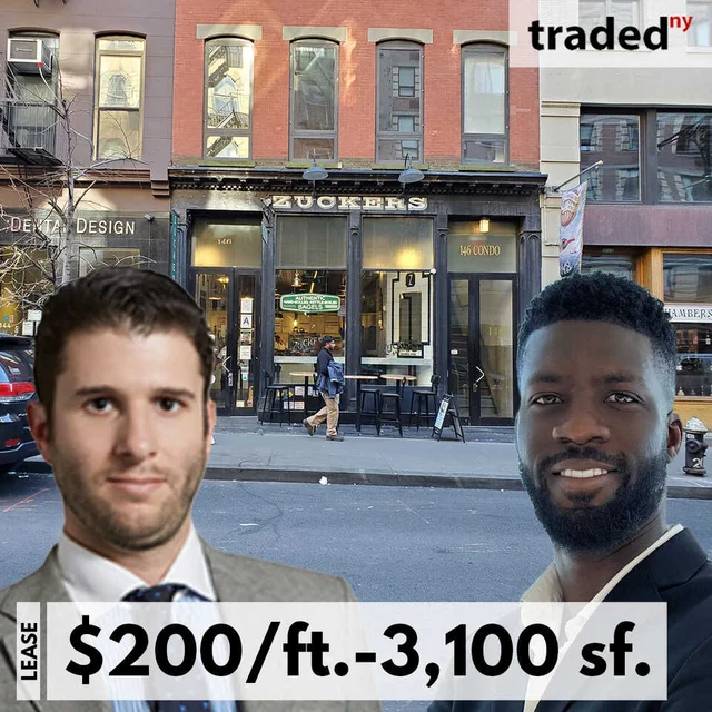 Tribeca Olive Branch Leases Retail Space At 146 Chambers Street In Tribeca With Landlord's Rep Andrew Stern - Newmark, & Tenant's Rep Sarkie Ampim - Batra Group